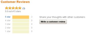 Screenshot of Amazon Customer Review Section